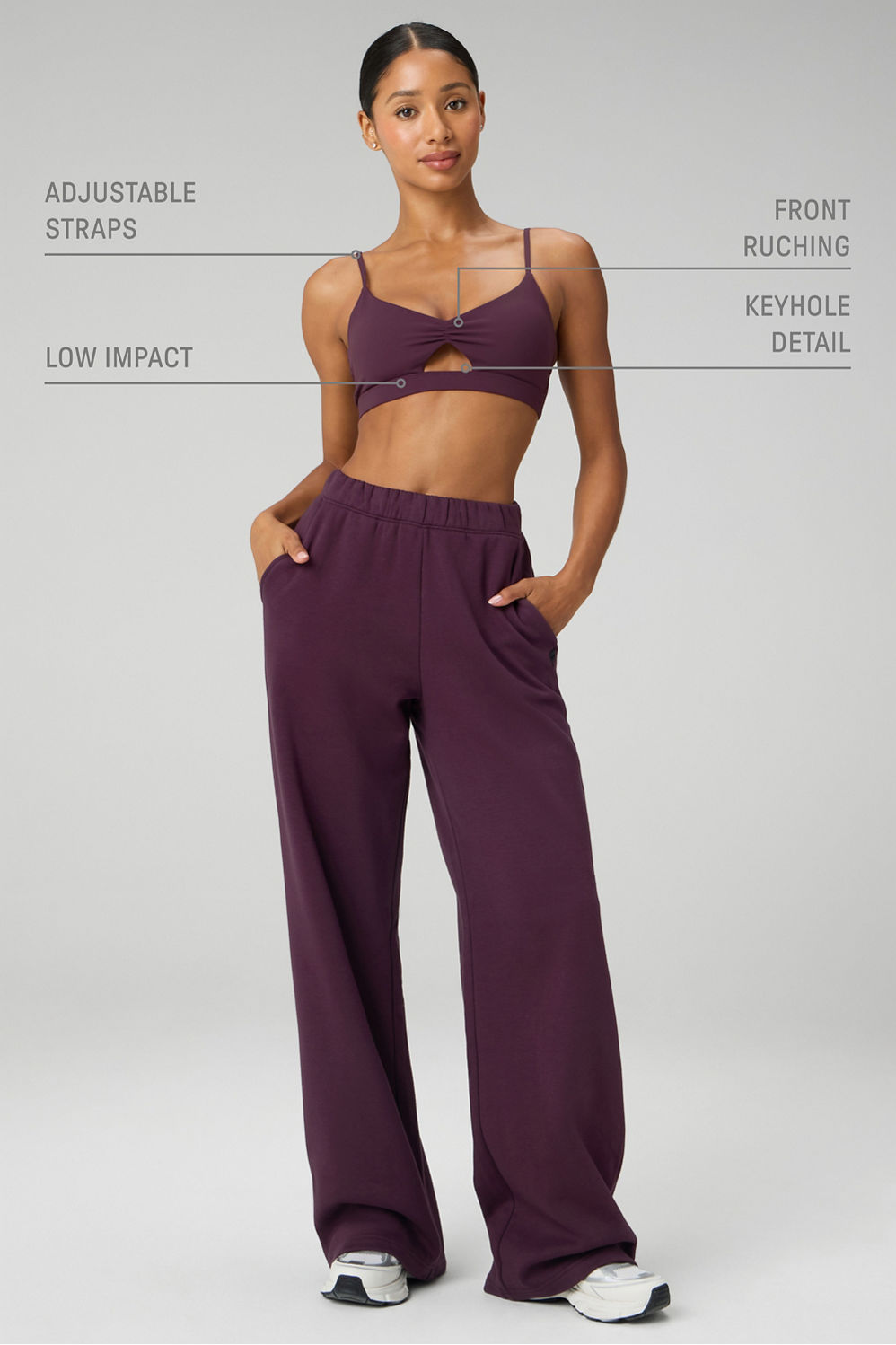 PURELUXE KEYHOLE LOW IMPACT BRA