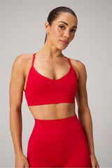 SEAMLESS V-NECK LOW IMPACT BRA