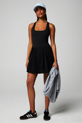 HOT SHOT PLEATED CLASSIC MINI DRESS