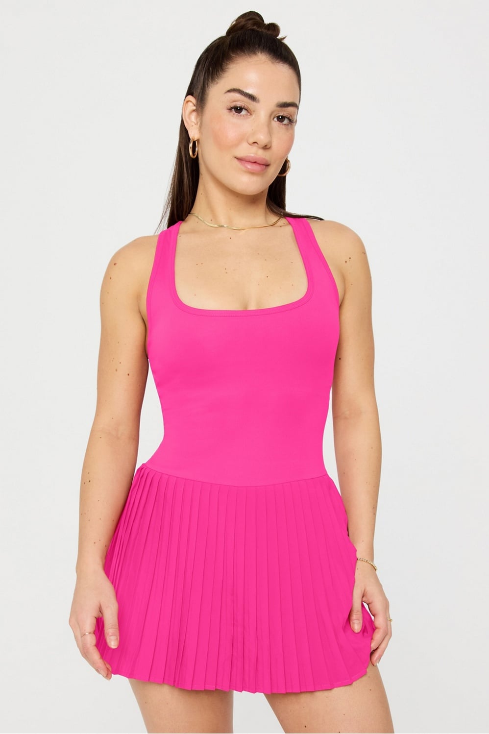 HOT SHOT PLEATED DRESS- SHORT