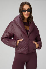 SHAWL COLLAR PUFFER SHINE JACKET
