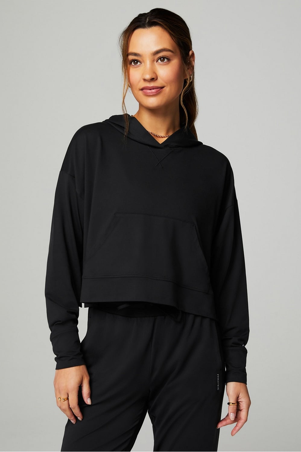 CLOUD JERSEY CROPPED HOODIE