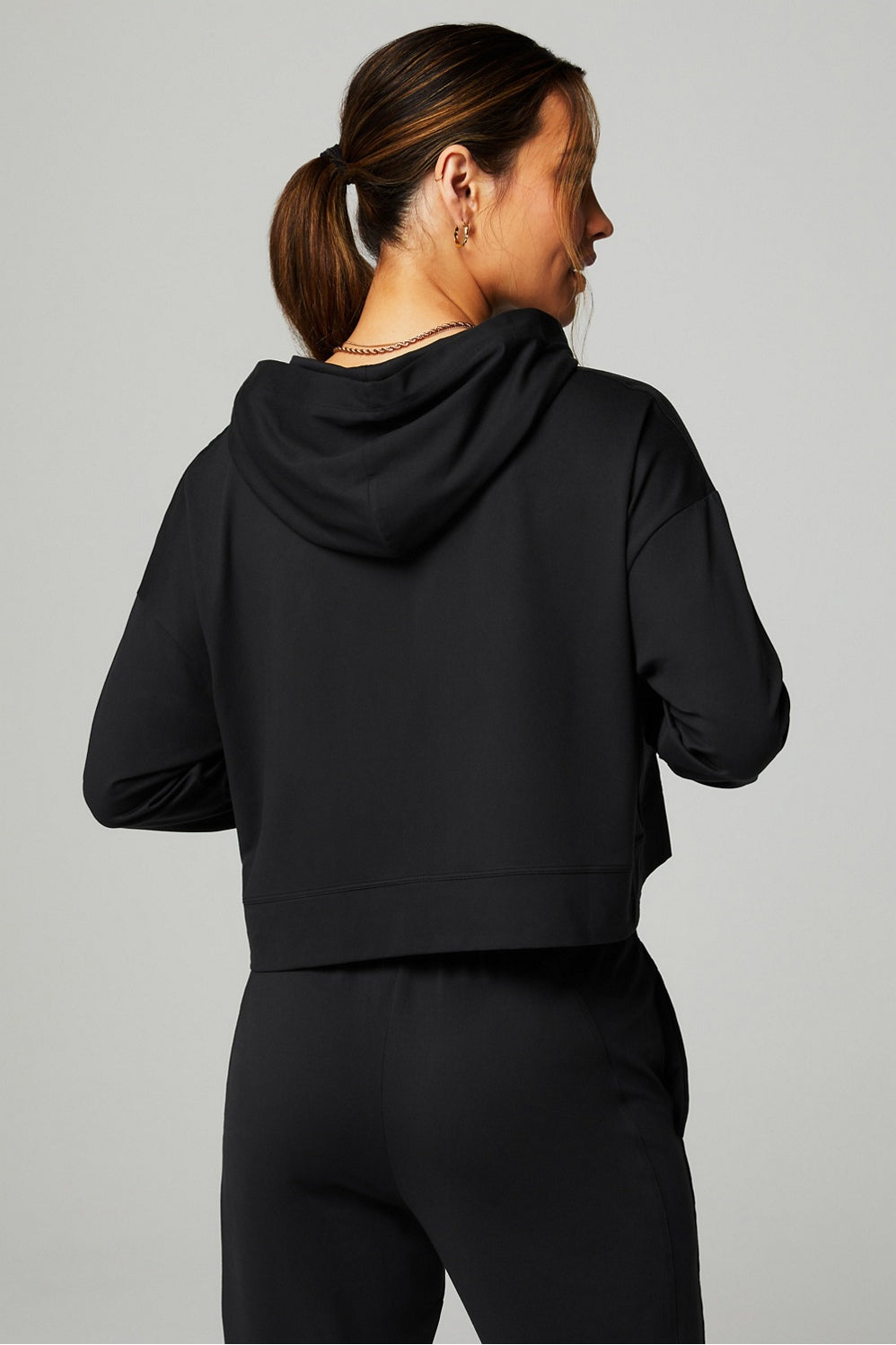 CLOUD JERSEY CROPPED HOODIE