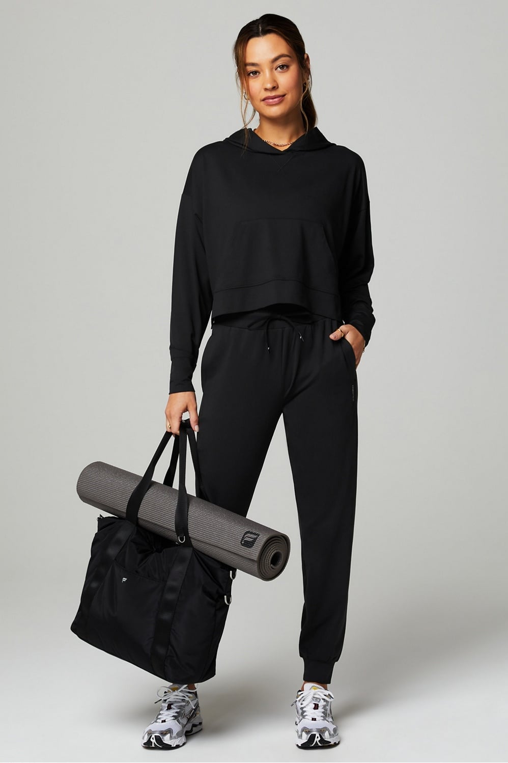 CLOUD JERSEY CROPPED HOODIE
