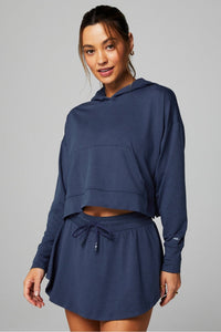 CLOUD JERSEY CROPPED HOODIE