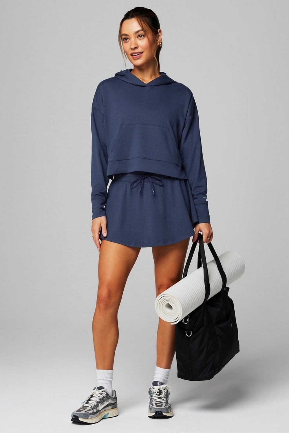 CLOUD JERSEY CROPPED HOODIE