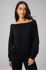 YEAR ROUND TERRY OFF SHOULDER SWEATSHIRT