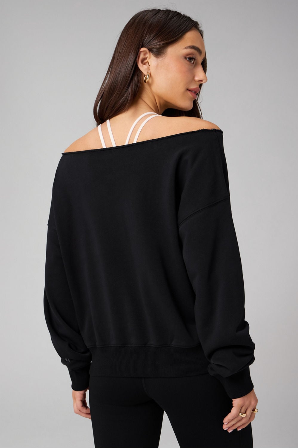 YEAR ROUND TERRY OFF SHOULDER SWEATSHIRT