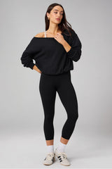 YEAR ROUND TERRY OFF SHOULDER SWEATSHIRT