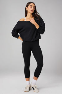 YEAR ROUND TERRY OFF SHOULDER SWEATSHIRT
