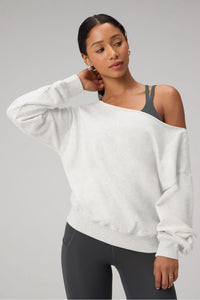 YEAR ROUND TERRY OFF SHOULDER SWEATSHIRT