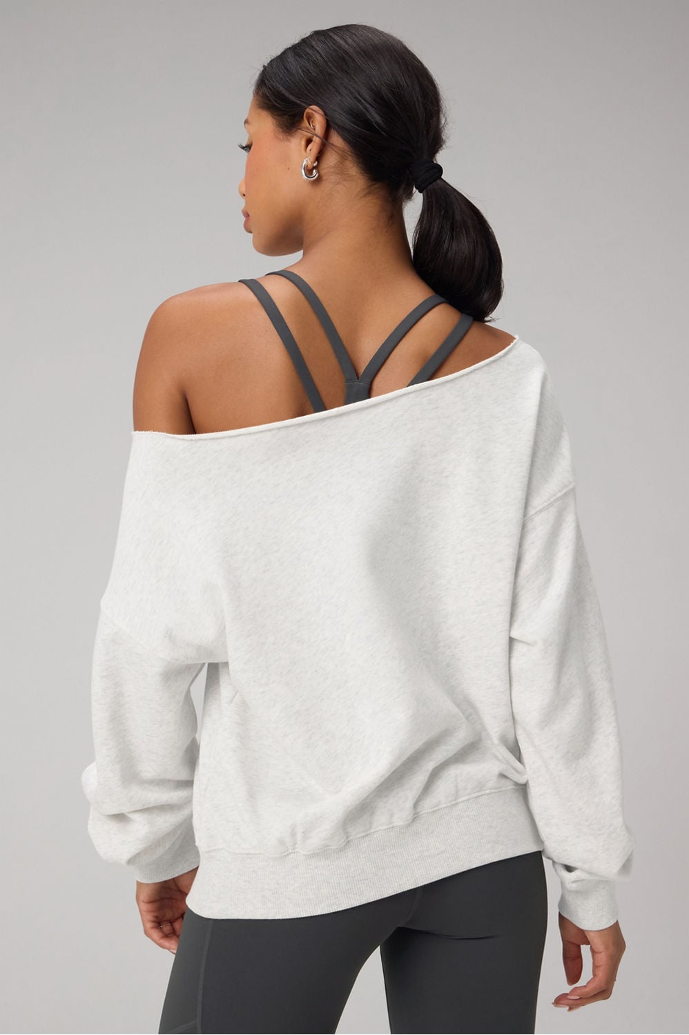 YEAR ROUND TERRY OFF SHOULDER SWEATSHIRT