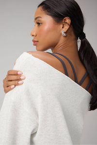 YEAR ROUND TERRY OFF SHOULDER SWEATSHIRT