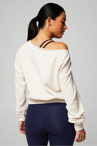 YEAR ROUND TERRY OFF SHOULDER SWEATSHIRT