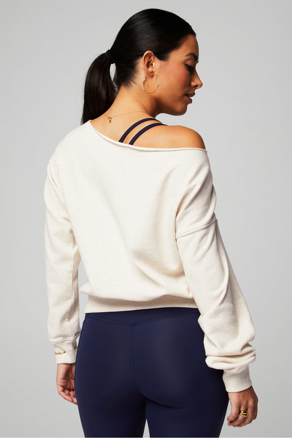 YEAR ROUND TERRY OFF SHOULDER SWEATSHIRT