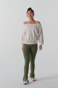 YEAR ROUND TERRY OFF SHOULDER SWEATSHIRT