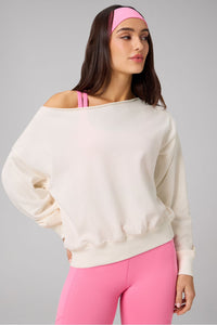 YEAR ROUND TERRY OFF SHOULDER SWEATSHIRT