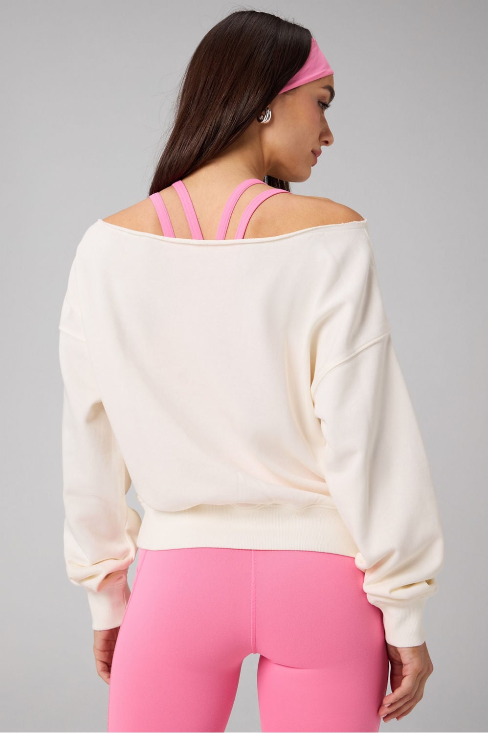 YEAR ROUND TERRY OFF SHOULDER SWEATSHIRT