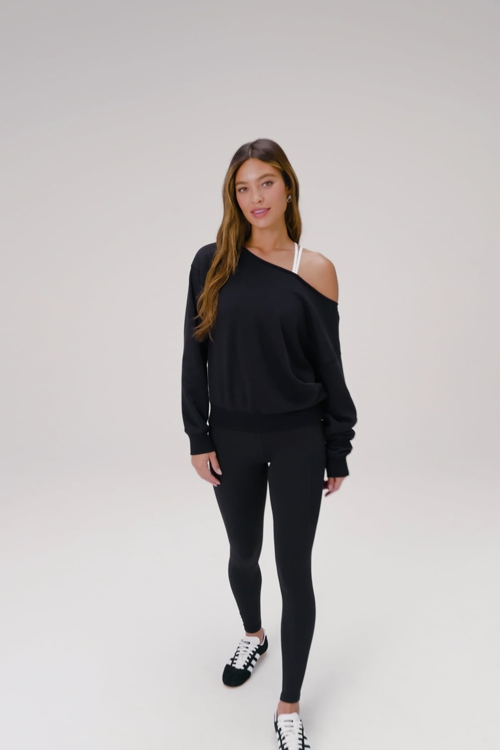 YEAR ROUND TERRY OFF SHOULDER SWEATSHIRT