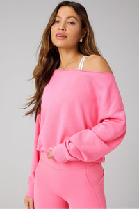 YEAR ROUND TERRY OFF SHOULDER SWEATSHIRT