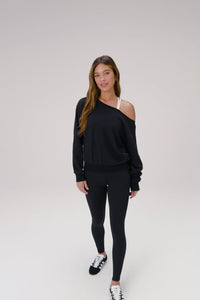 YEAR ROUND TERRY OFF SHOULDER SWEATSHIRT