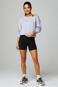 YEAR ROUND TERRY OFF SHOULDER SWEATSHIRT