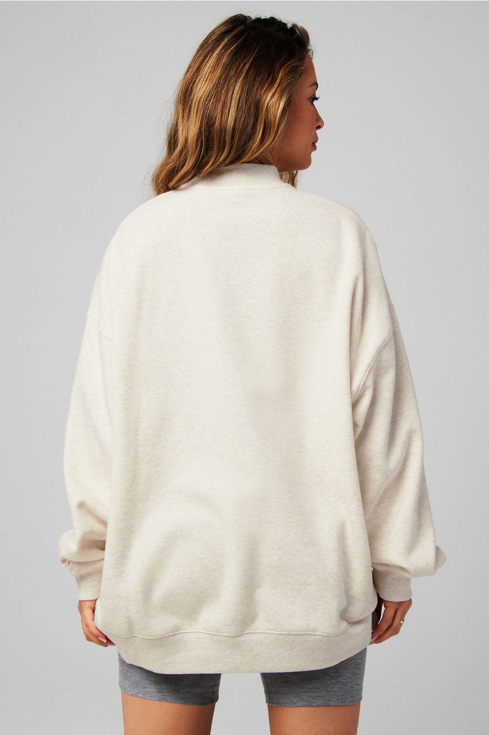 COZY FLEECE OVERSIZED MOCK NECK SWEATSHIRT