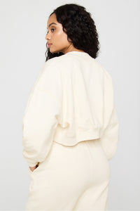 WEEKEND CROPPED SWEAT SHIRT