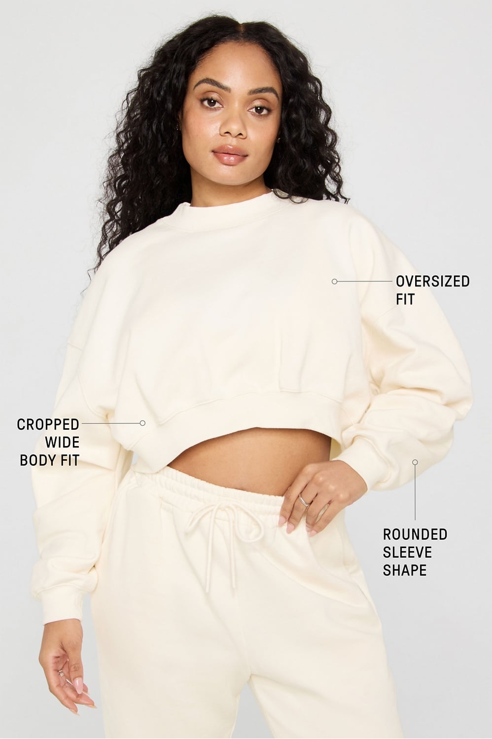 WEEKEND CROPPED SWEAT SHIRT