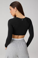 AIRLITE LONG-SLEEVE CROP TOP