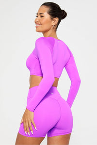 AIRLITE LONG-SLEEVE CROP TOP