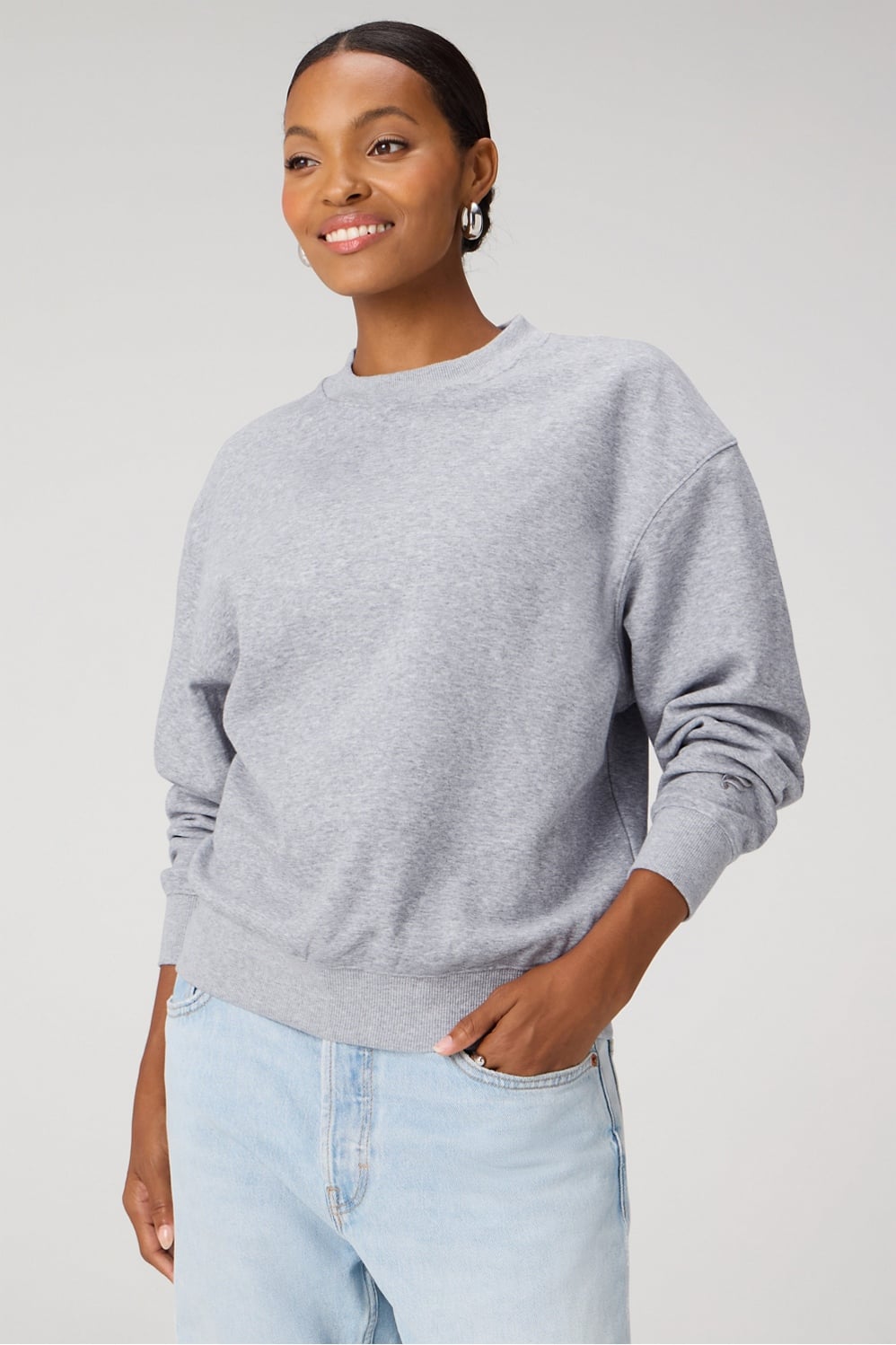 COZY FLEECE CREW NECK SWEAT SHIRT