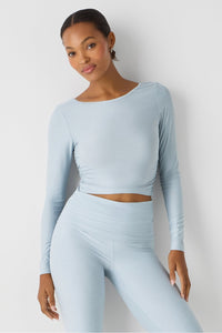 WHISPER CROSSOVER LONG-SLEEVE TOP
