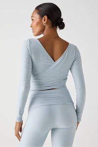 WHISPER CROSSOVER LONG-SLEEVE TOP