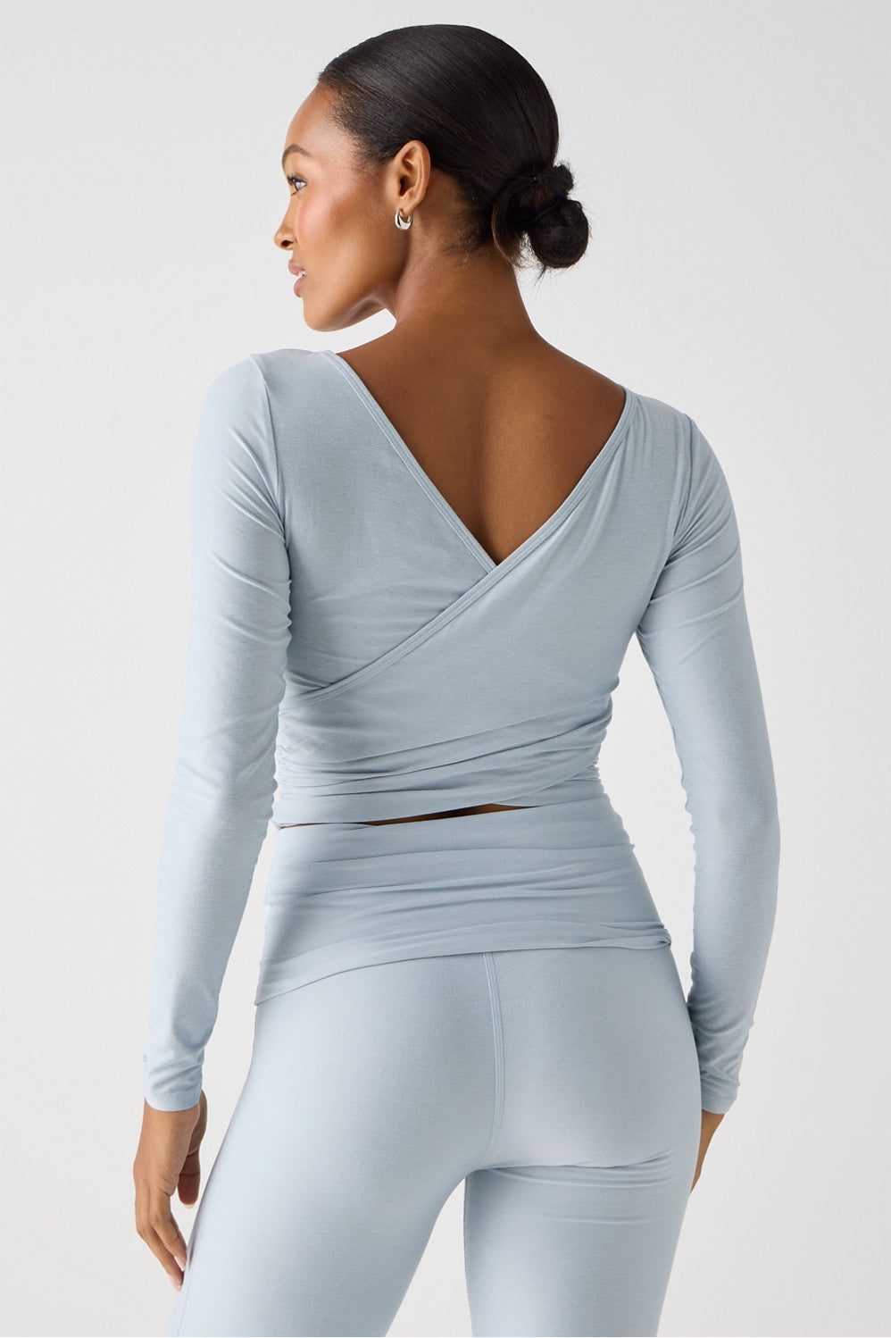 WHISPER CROSSOVER LONG-SLEEVE TOP