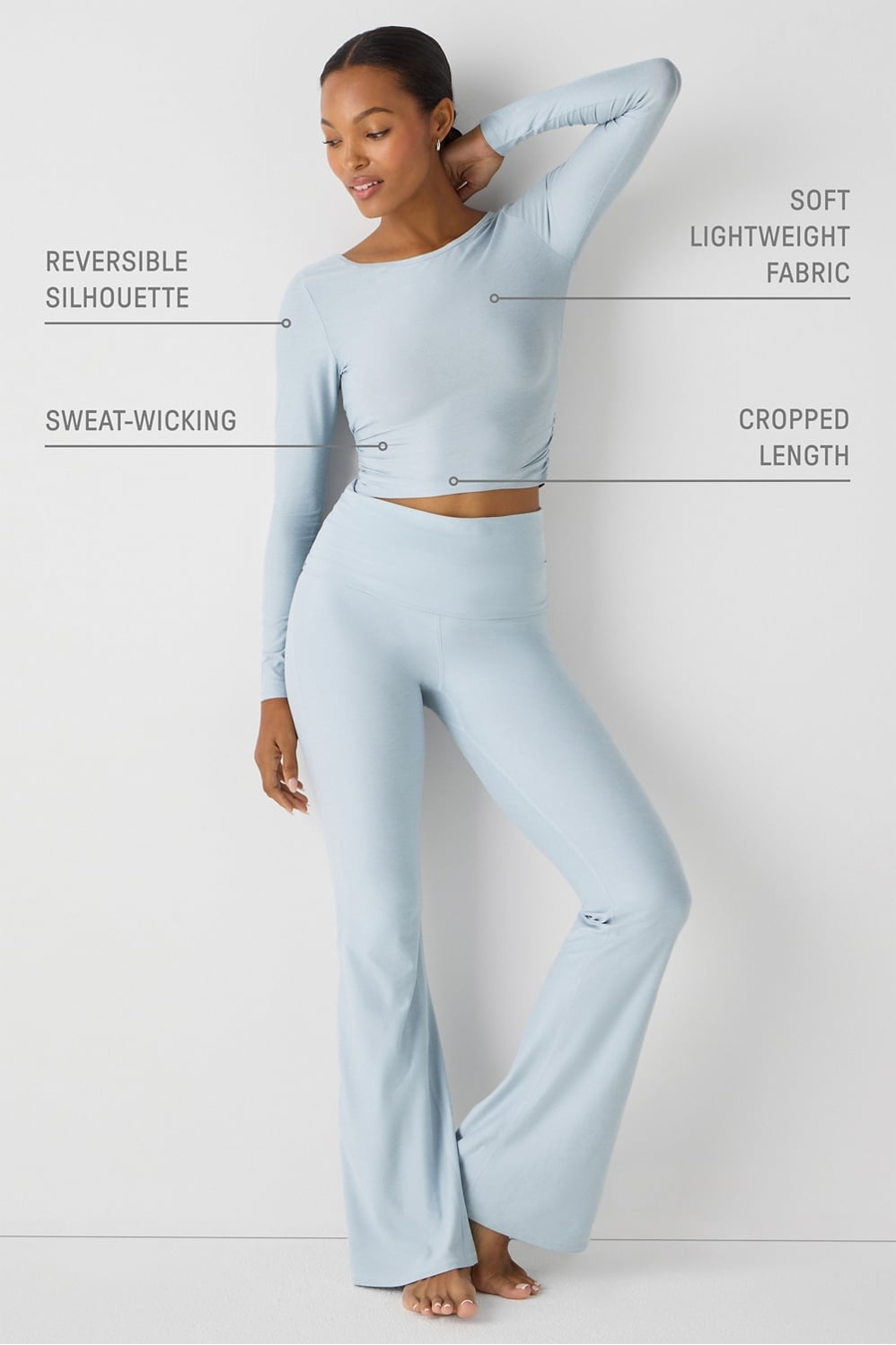 WHISPER CROSSOVER LONG-SLEEVE TOP