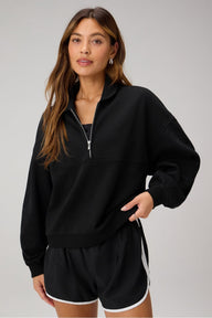 COZY FLEECE RELAXED HALF ZIP