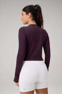FEATHER TECH+ CROPPED LONG-SLEEVE TOP