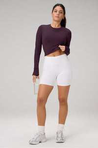 FEATHER TECH+ CROPPED LONG-SLEEVE TOP