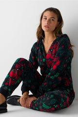 COZY FLEECE HOODED ONESIE