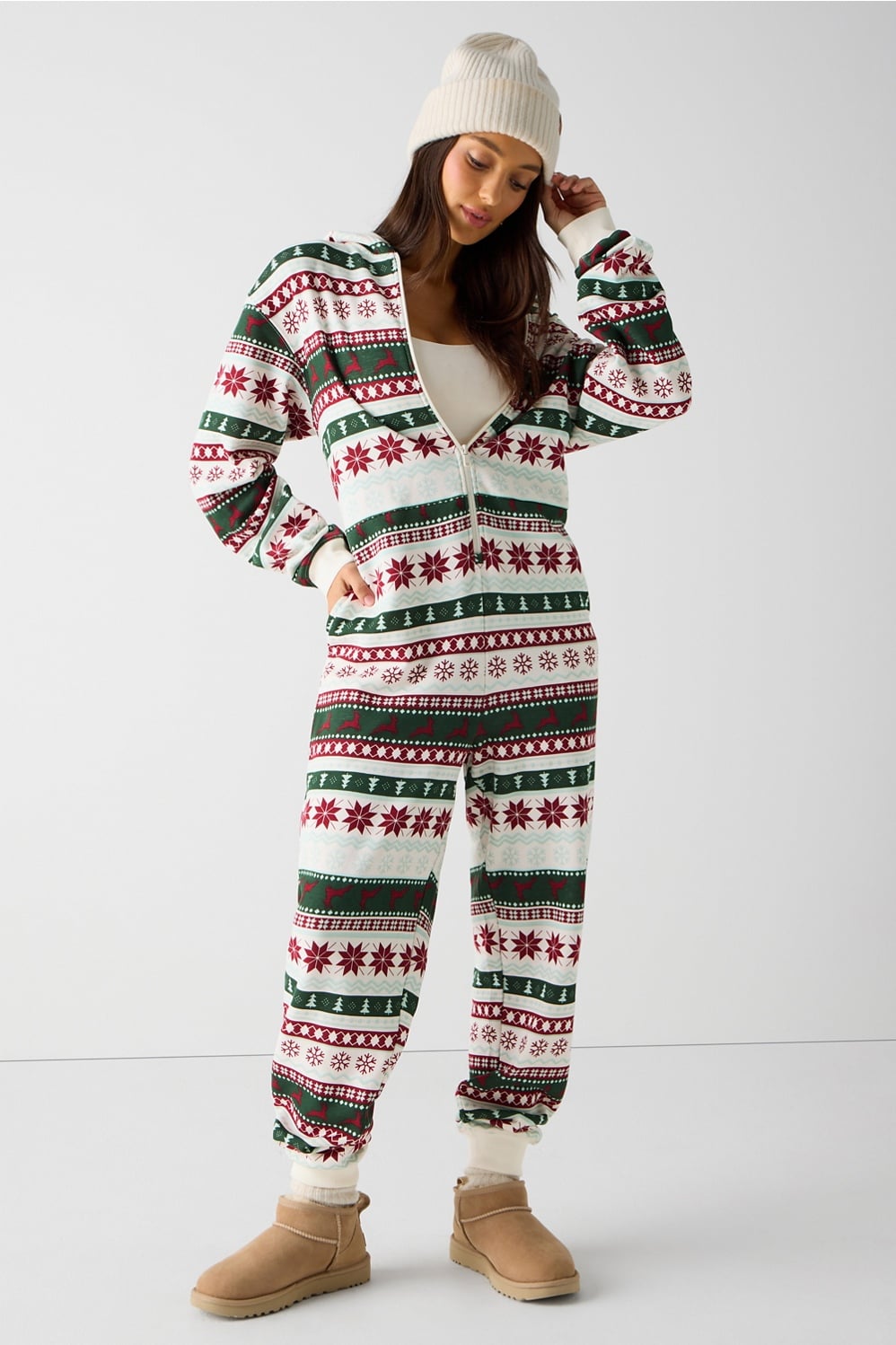 COZY FLEECE HOODED ONESIE