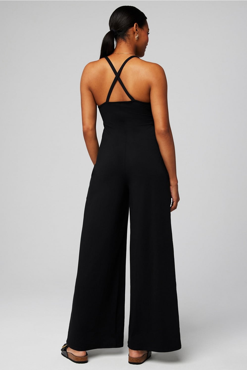 CLOUD JERSEY WIDE LEG ONESIE