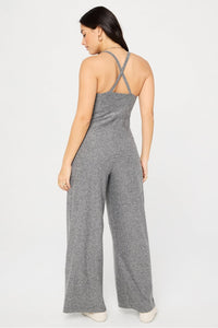 CLOUD JERSEY WIDE LEG ONESIE