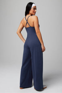 CLOUD JERSEY WIDE LEG ONESIE