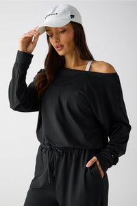 CLOUD JERSEY OFF SHOULDER ONESIE