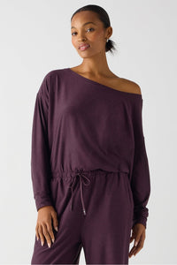 CLOUD JERSEY OFF SHOULDER ONESIE