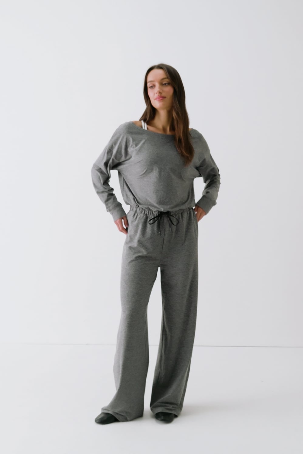 CLOUD JERSEY OFF SHOULDER ONESIE