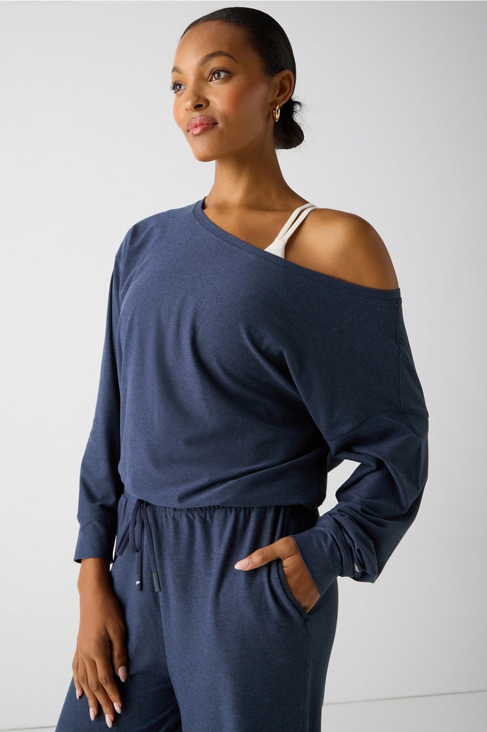 CLOUD JERSEY OFF SHOULDER ONESIE