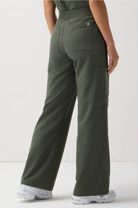 HIGH-RISE WIDE LEG SCRUB PANT