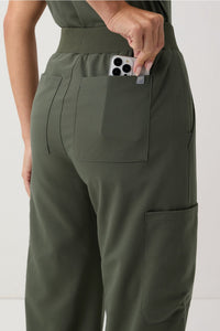 HIGH-RISE WIDE LEG SCRUB PANT